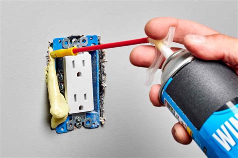 spray foam for electrical boxes|foam gaskets for electrical outlets.